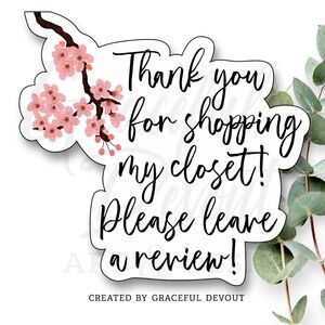 Thank You For Shopping My Closet! - 2" Sticker (48ct.)[GD154-48]
